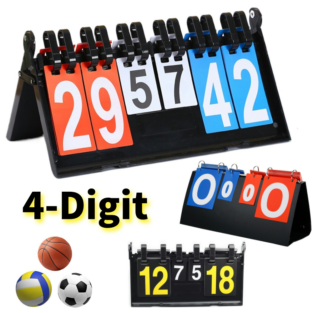 Badminton Score - 4-Digit Sports Scoreboard Tabletop Scoreboard 6-Digit