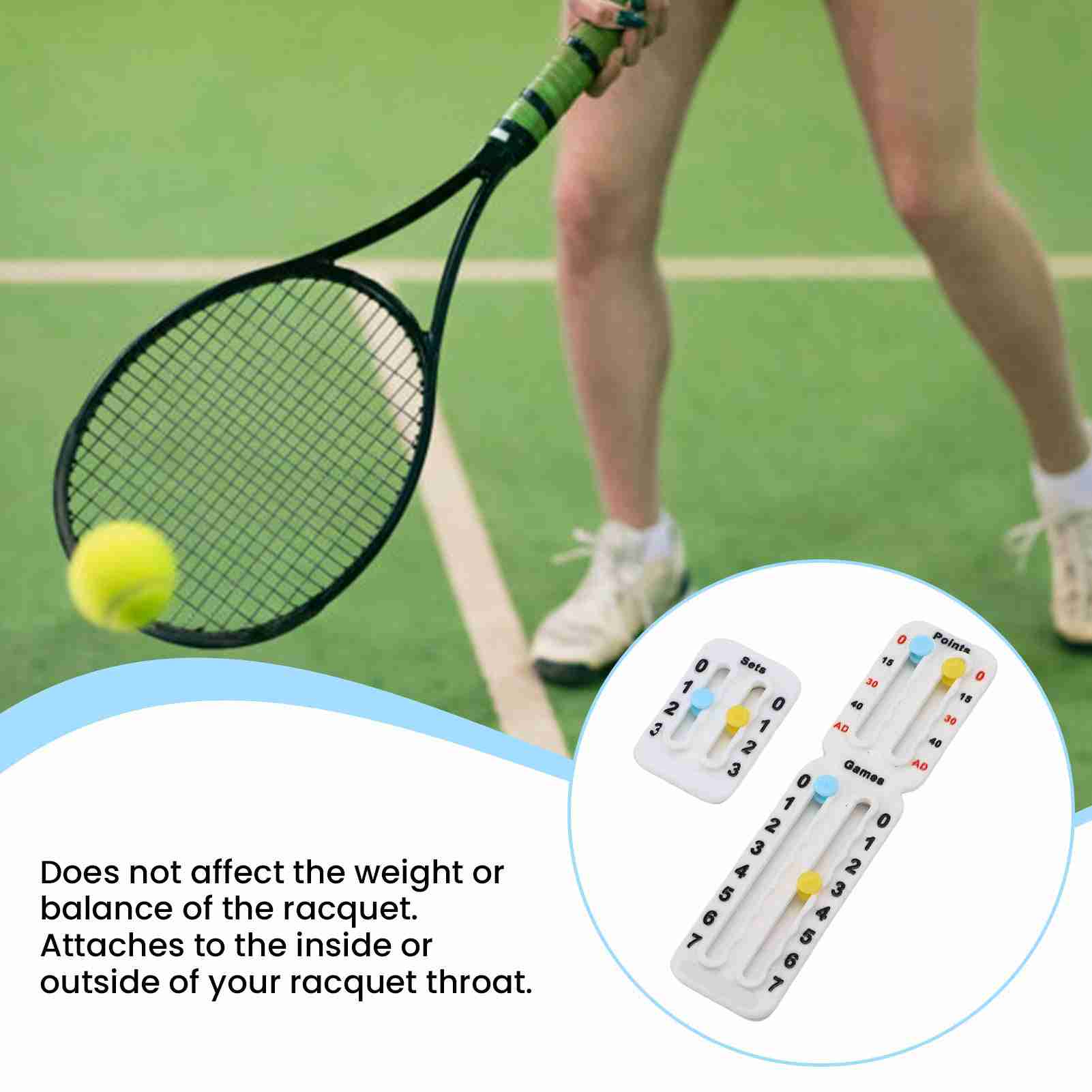 Tennis Score Keeper for Racket - Badminton Score reseña y precio
