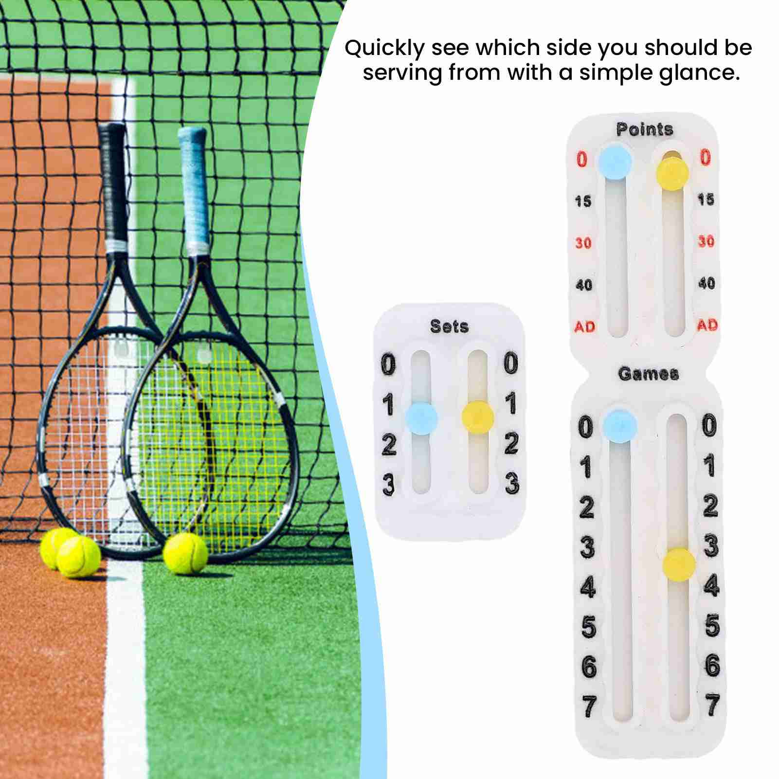 Tennis Score Keeper for Racket - Badminton Score reseña y precio